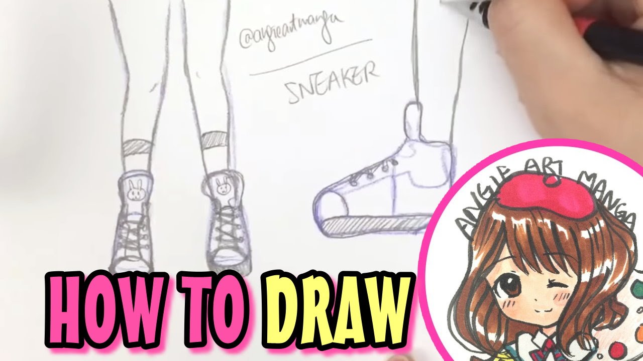 1280x720 How To Draw Manga Shoes, Sneakers For Beginners, In Easy, Simple