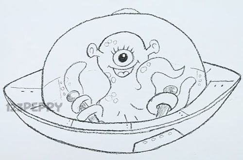 500x330 How To Draw An Alien Spaceship Solar Bedroom