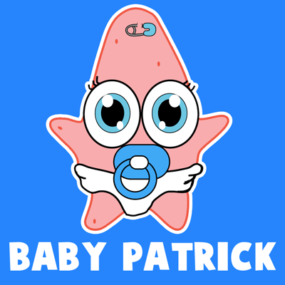 400x400 How To Draw Baby Patrick Star From Spongebob Squarepants With Easy