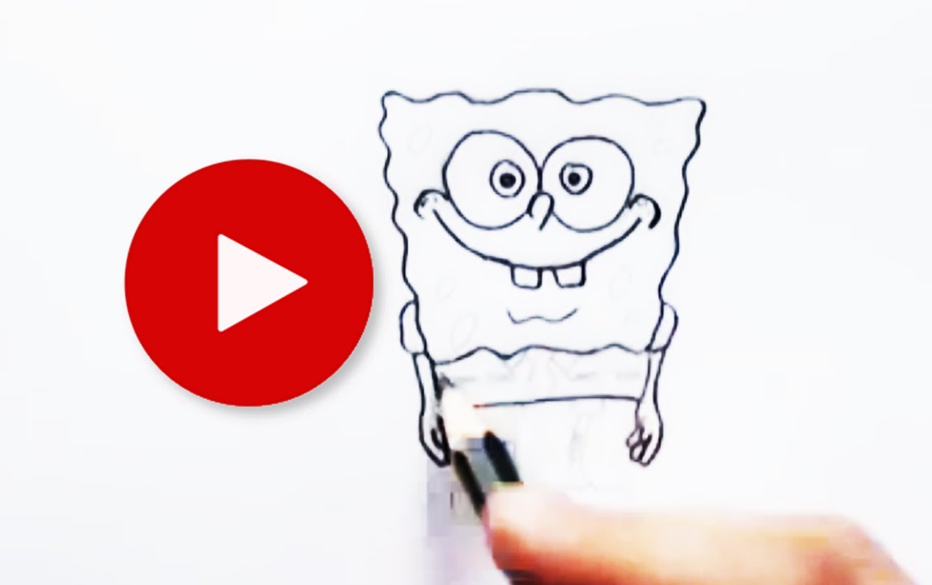1312x823 How To Draw Spongebob Squarepants With Pencil How To Draw