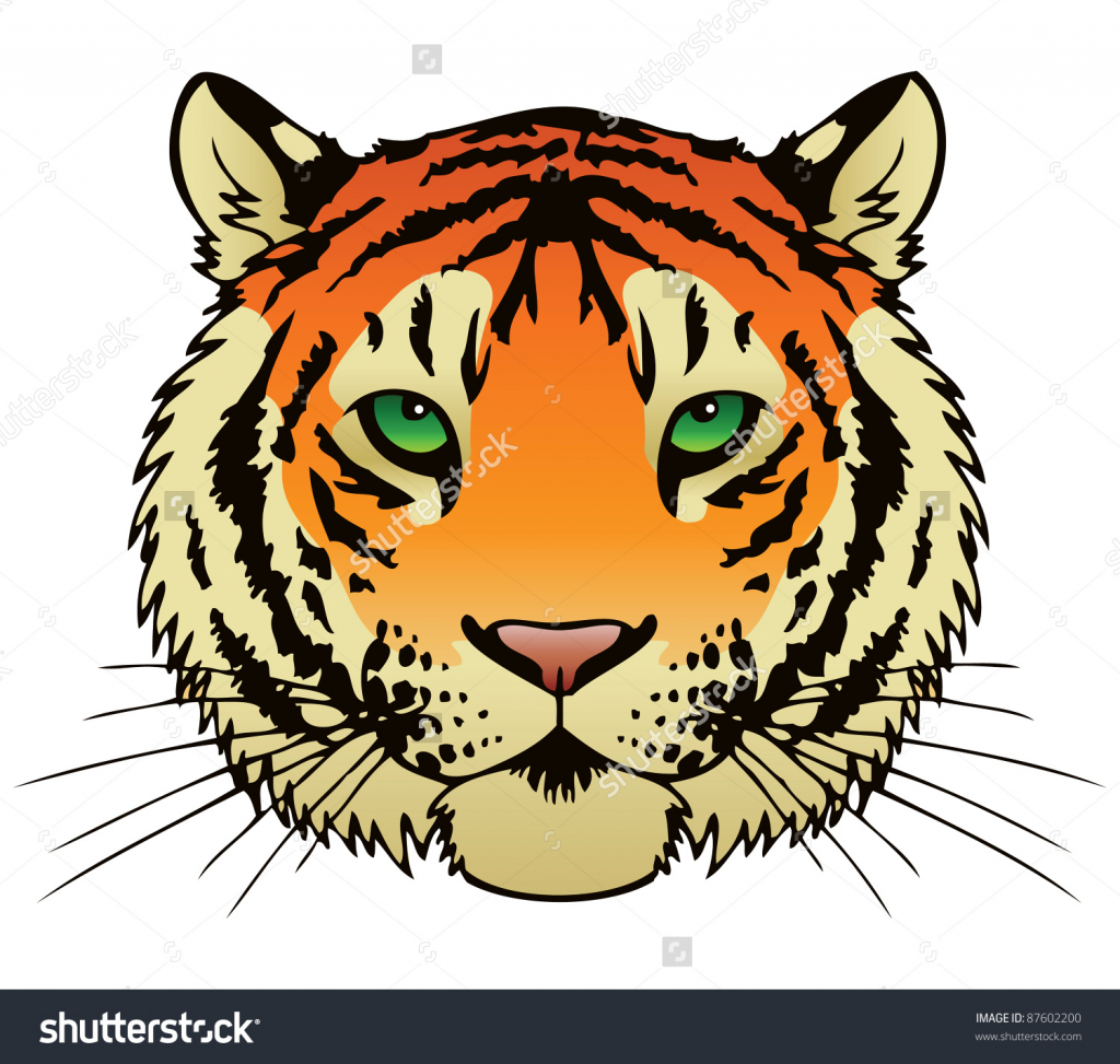 Simple Tiger Face Drawing at GetDrawings | Free download