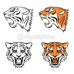 236x236 Line Drawing Of Tiger Face Gift Ideas Tiger Face