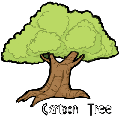 400x400 How To Draw Cartoon Trees With Easy Step By Step Drawing Tutorial