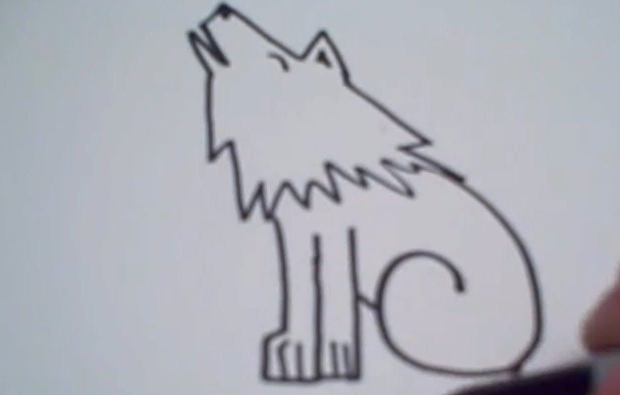1239x790 How To Draw A Cartoon Wolf
