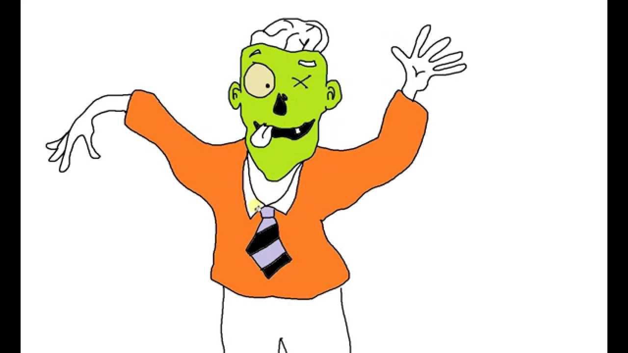 1280x720 Simple Zombie Drawing