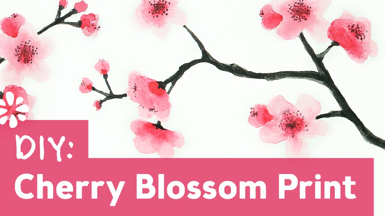 1280x720 How To Paint Cherry Blossoms Sea Lemon