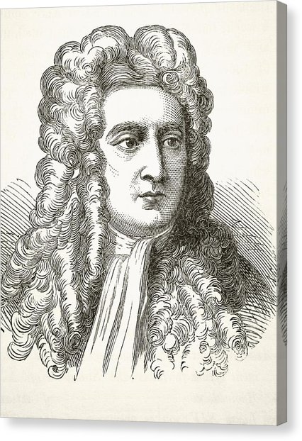 426x622 Sir Isaac Newton 1642 To 1727, English Drawing By Vintage Design Pics