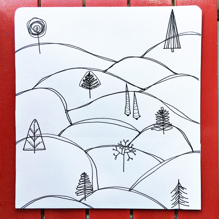 700x700 Watercolour And Pen Drawing The Crafty Mummy