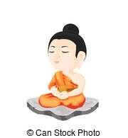 180x195 Sitting Buddha Illustration. Sitting Buddha With Raised Hand