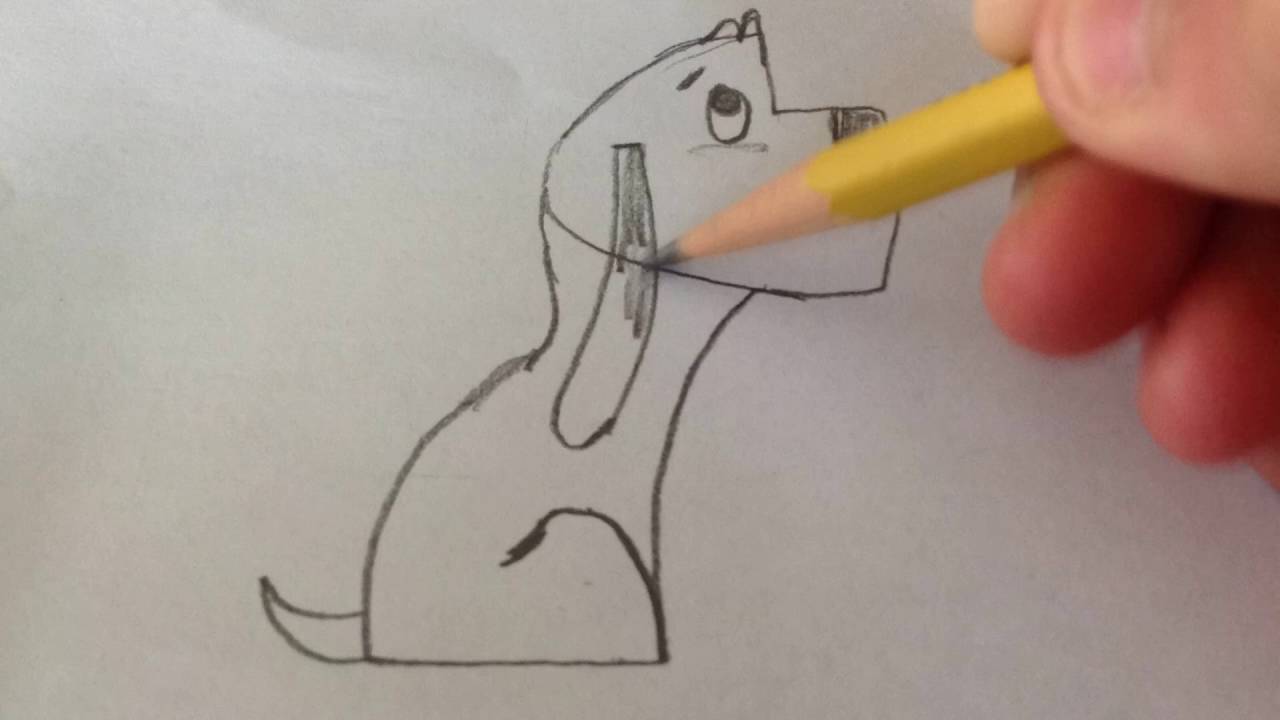 1280x720 How To Draw A Sitting Dog