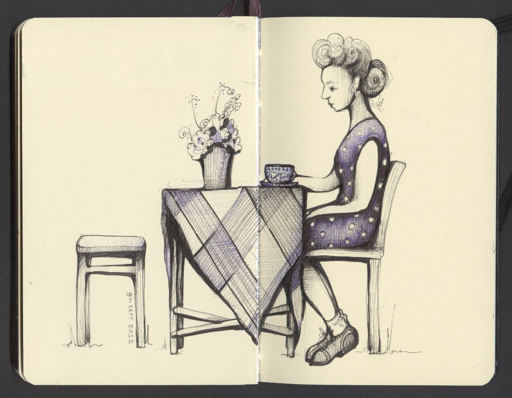 1000x778 Andrea Joseph's Sketchblog A Nice Cup Of Tea And A Sit Down