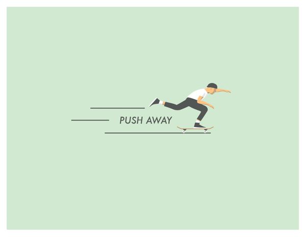 600x464 Push Away Skate Drawing