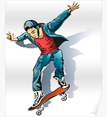 210x230 Skateboarder Drawing Posters Redbubble