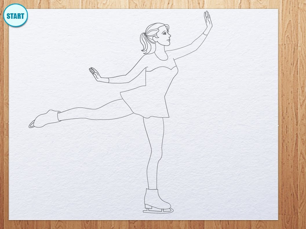 1056x793 How To Draw Figure Skating