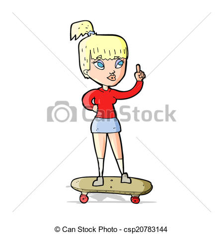 449x470 Cartoon Skater Girl Eps Vector