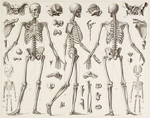 300x236 Human Skeleton Drawings Fine Art America