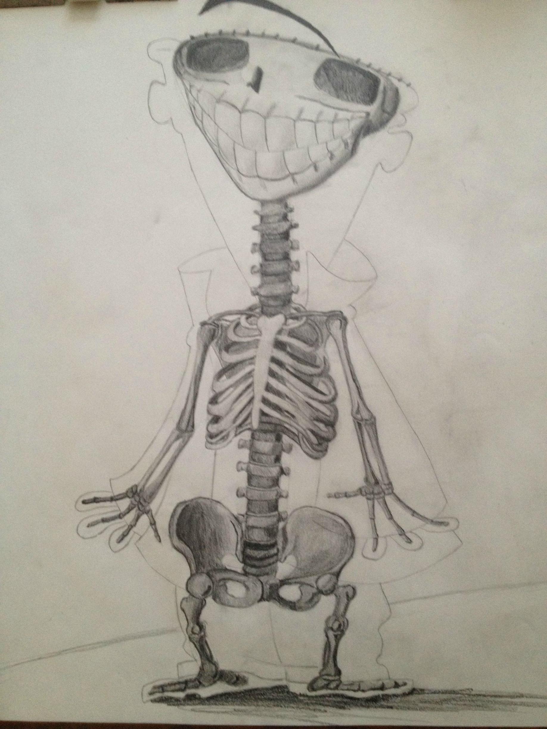 1836x2448 For My Drawing Class, We Had To Create The Skeletal Structure