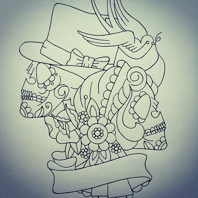 640x640 New Bride And Groom Sugar Skull Design For The Lovely