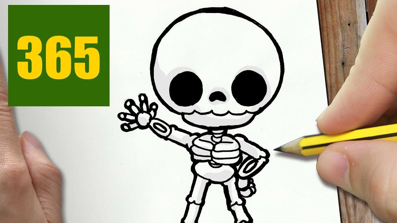1280x720 How To Draw A Skeleton Cute, Easy Step By Step Drawing Lessons