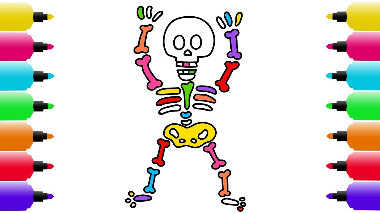 1280x720 Halloween Drawing, Coloring Pages For Kids How To Draw A Dancing