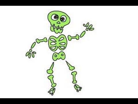 480x360 How To Draw Skeleton For Kids