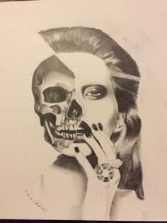 236x315 Half Skull Half Human Face