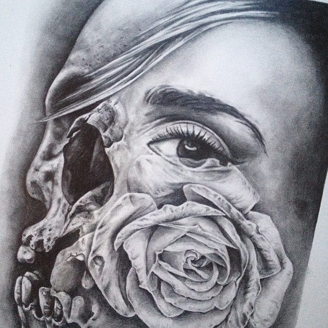 640x640 Rose Realistic Drawing