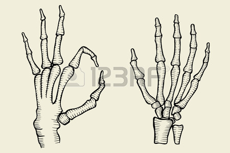 450x300 Skeleton Hand Heavy Metal, Vector Illustration Royalty Free