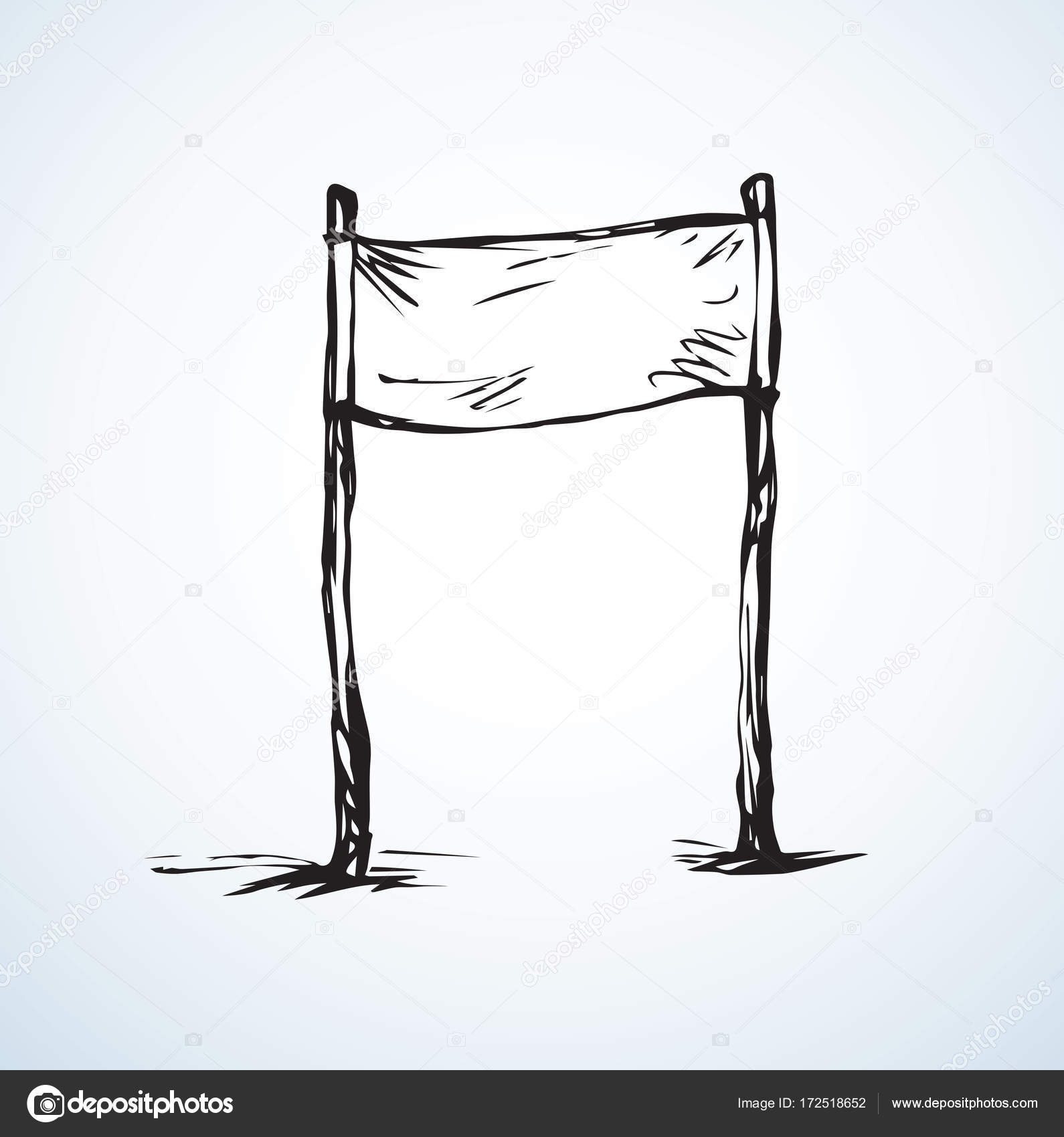 1590x1700 Ski Slalom Gate. Vector Drawing Stock Vector Marinka