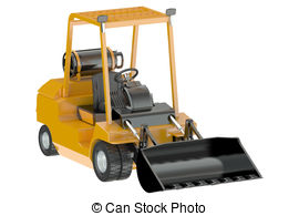 270x195 Skid Steer Loader Isolated On White Background, 3d Drawings