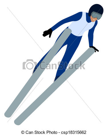377x470 Skier Doing Ski Jumping Clip Art Vector