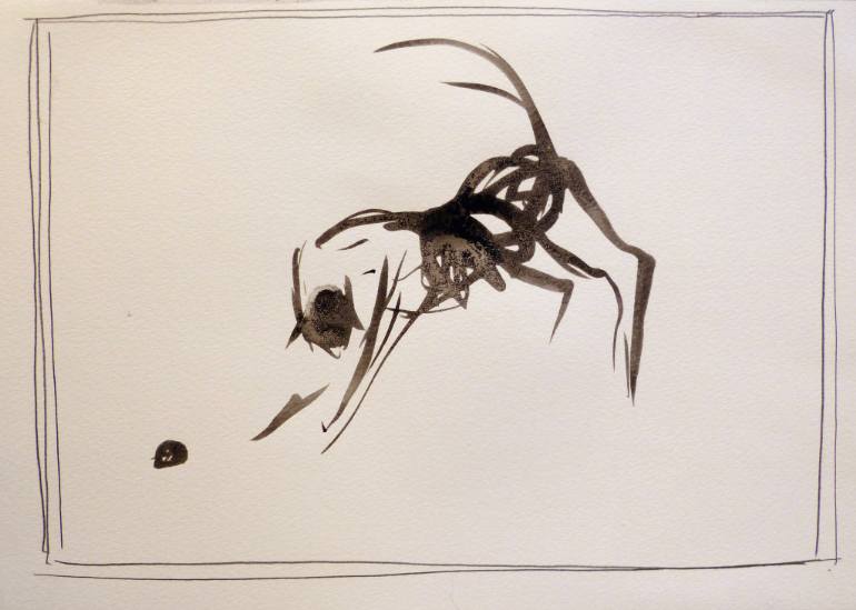 770x549 Saatchi Art The Skinny Cat Drawing By Frederic Belaubre