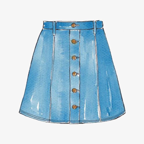 500x500 Skirt, Denim Skirt, Drawing Skirt, Girls Png Image And Clipart