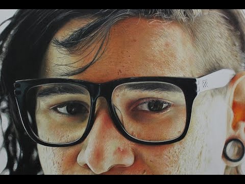 480x360 Speed Drawing Skrillex Photorealism