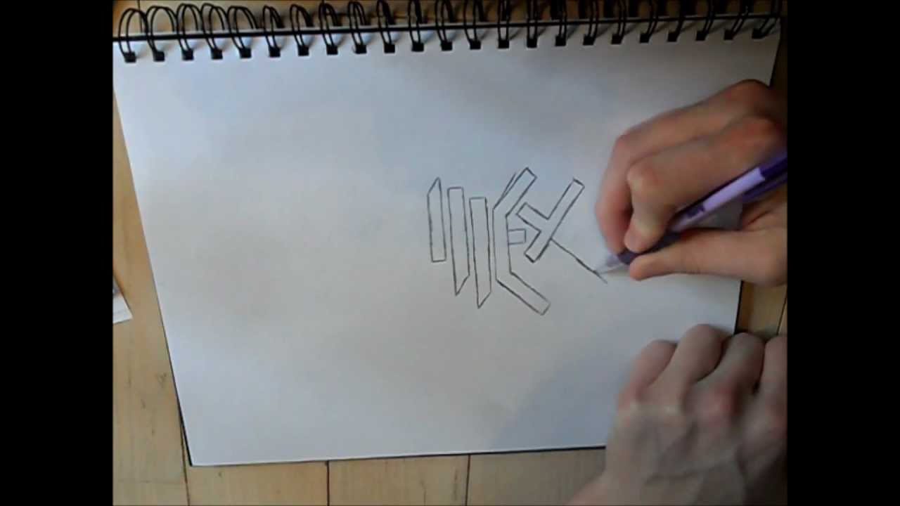 1280x720 Speed Drawing The Skrillex Logo