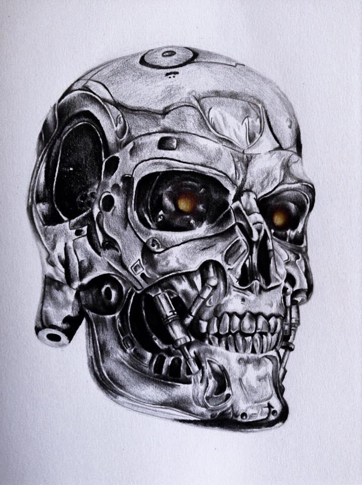 717x960 T 800 Skull Drawing Stan Winston School Of Character Arts Forums