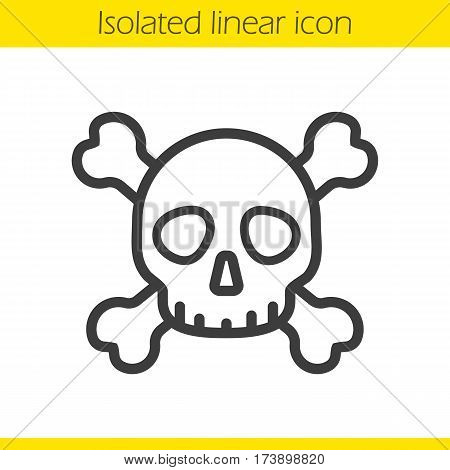 450x470 Skull Crossbones Linear Icon. Vector Amp Photo Bigstock