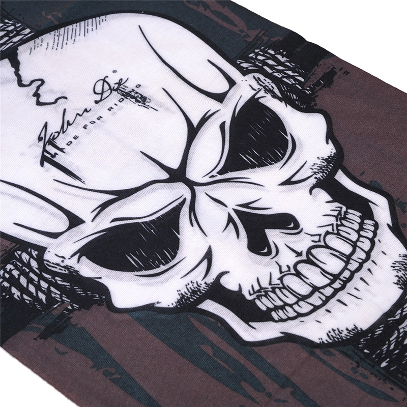 800x800 Skull Bandana Stretchable Tubular Bandana For Ski 2548cm Face
