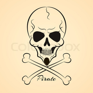 320x320 Skull And Crossbones Figure Stock Vector Colourbox