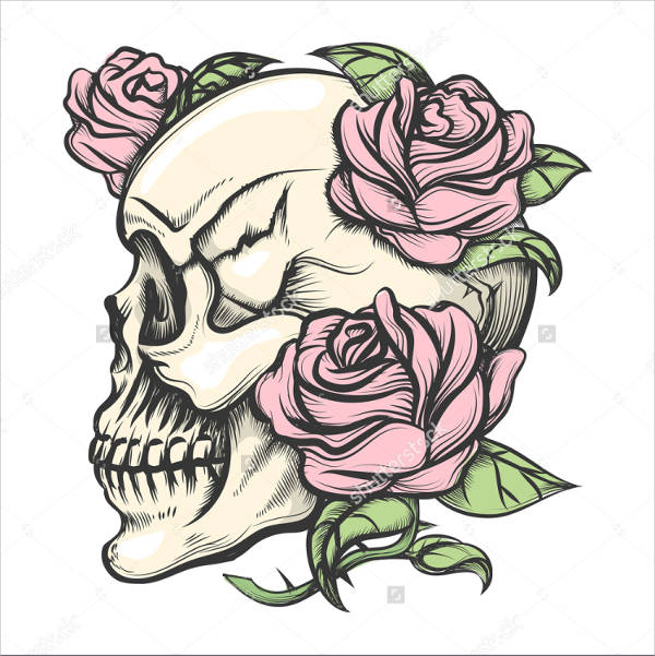 600x601 Skull Drawings