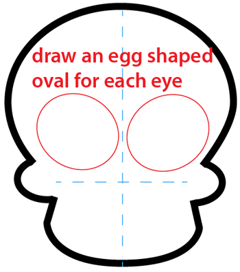 350x396 How To Draw An Easy Cartoon Skull For Halloween Step By Step