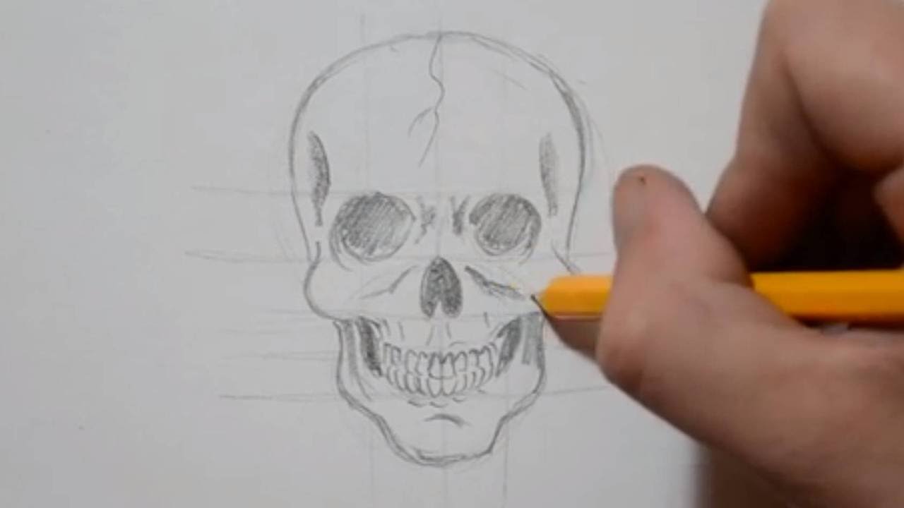 1280x720 How To Draw A Skull In Under 4 Minutes