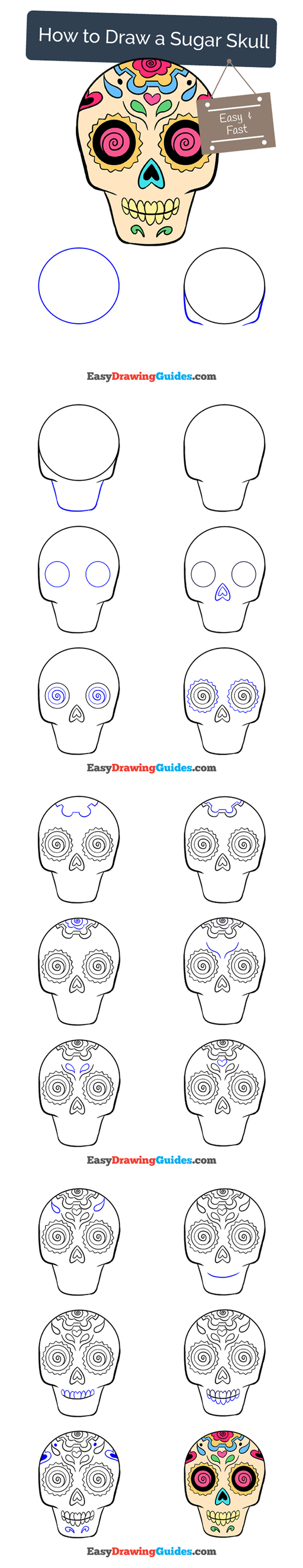 736x3812 How To Draw Sugar Skulls, A Drawing Tutorial For Kids And Adults