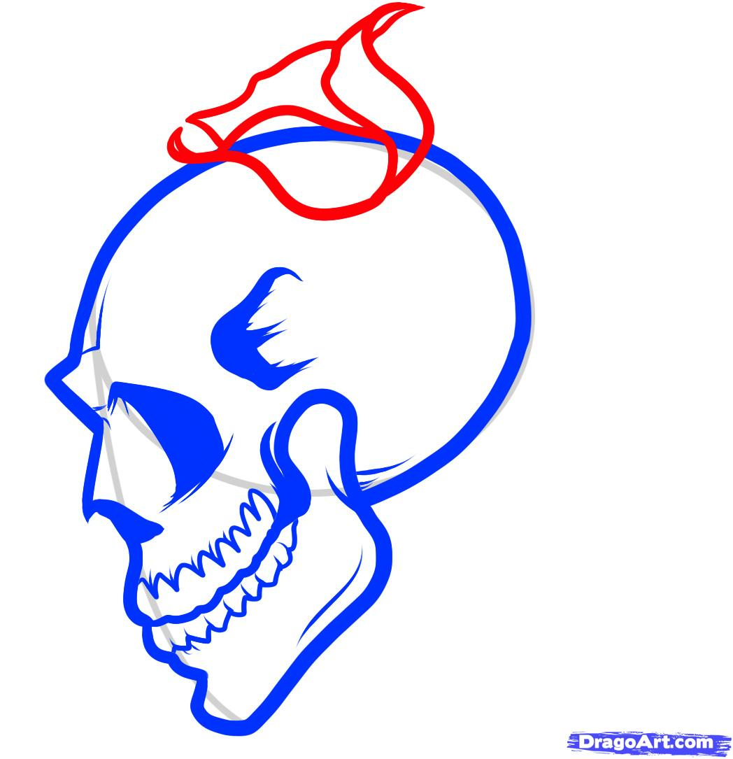 1048x1085 Rose Skull Drawing How To Draw A Skull Roses, Skull