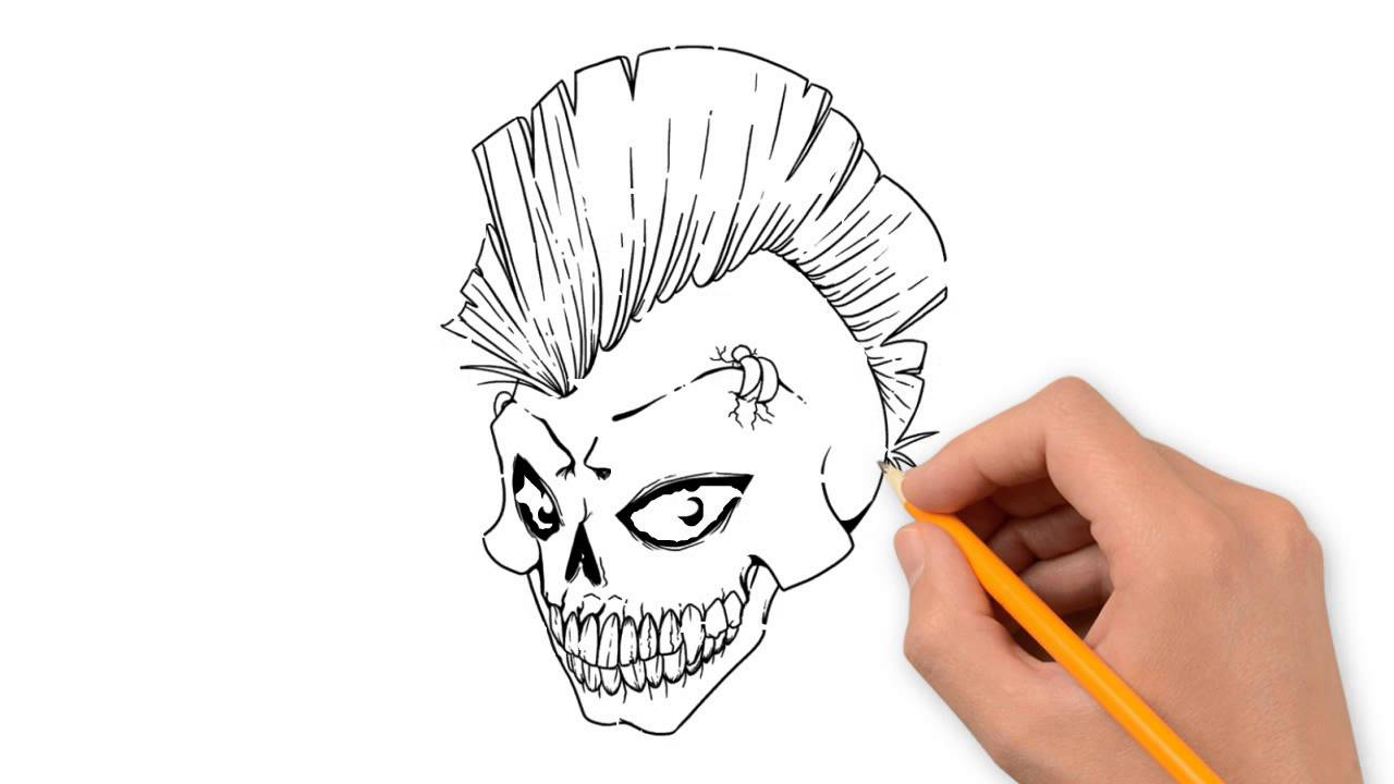 1280x720 Skull Pencil Things To Draw Step By Step