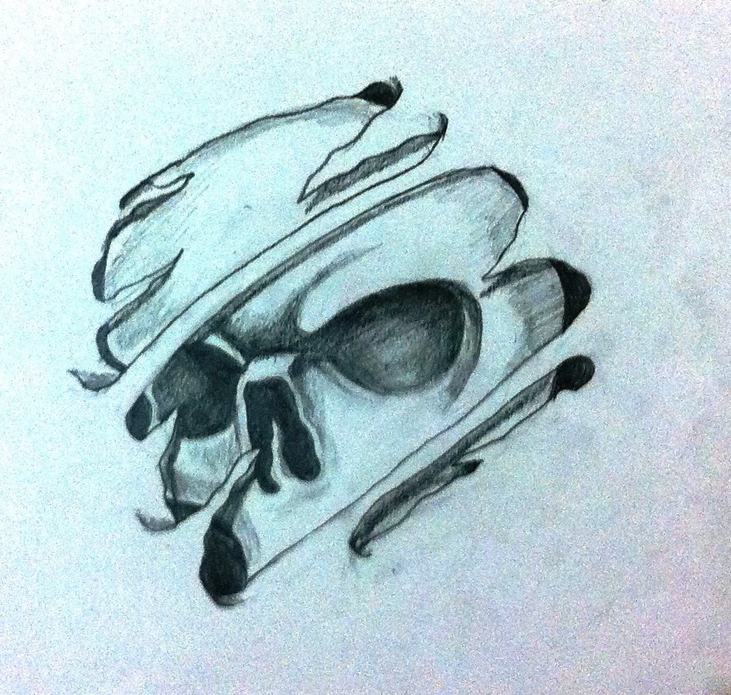 1047x995 How To Draw Cool 3d Skull Tattoo Desing