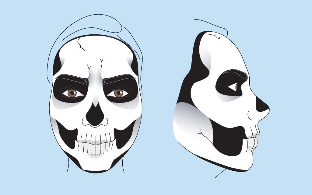 1025x641 Skeleton Makeup Tutorial Makeup