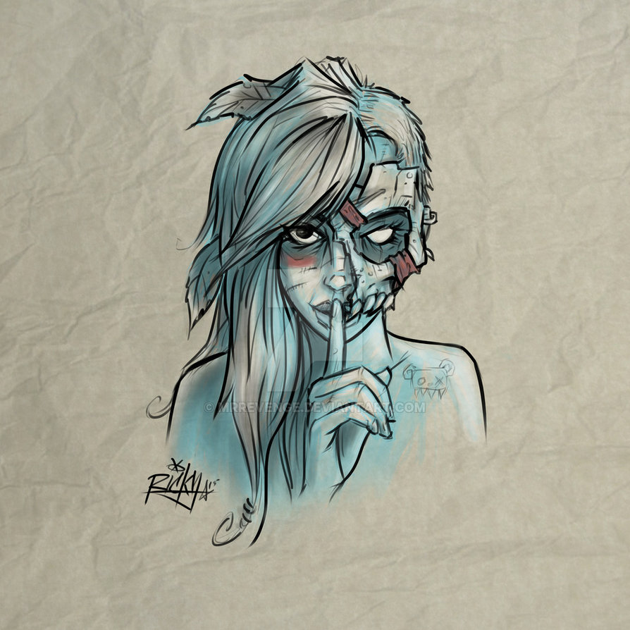 894x894 Skull Girl 57 By Mrrevenge