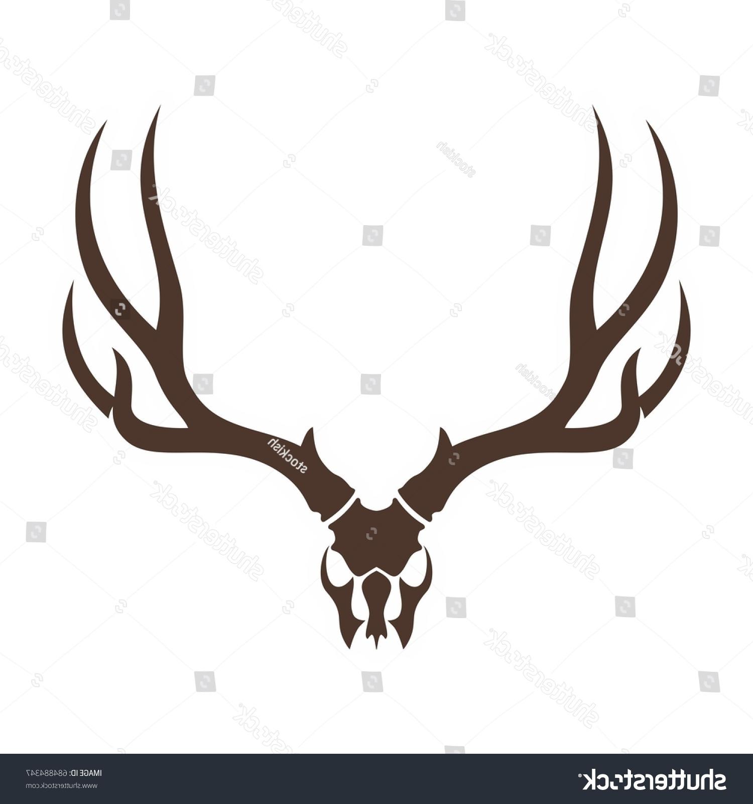 1500x1600 Best Free Stock Vector Deer Skull Head Logo Drawing
