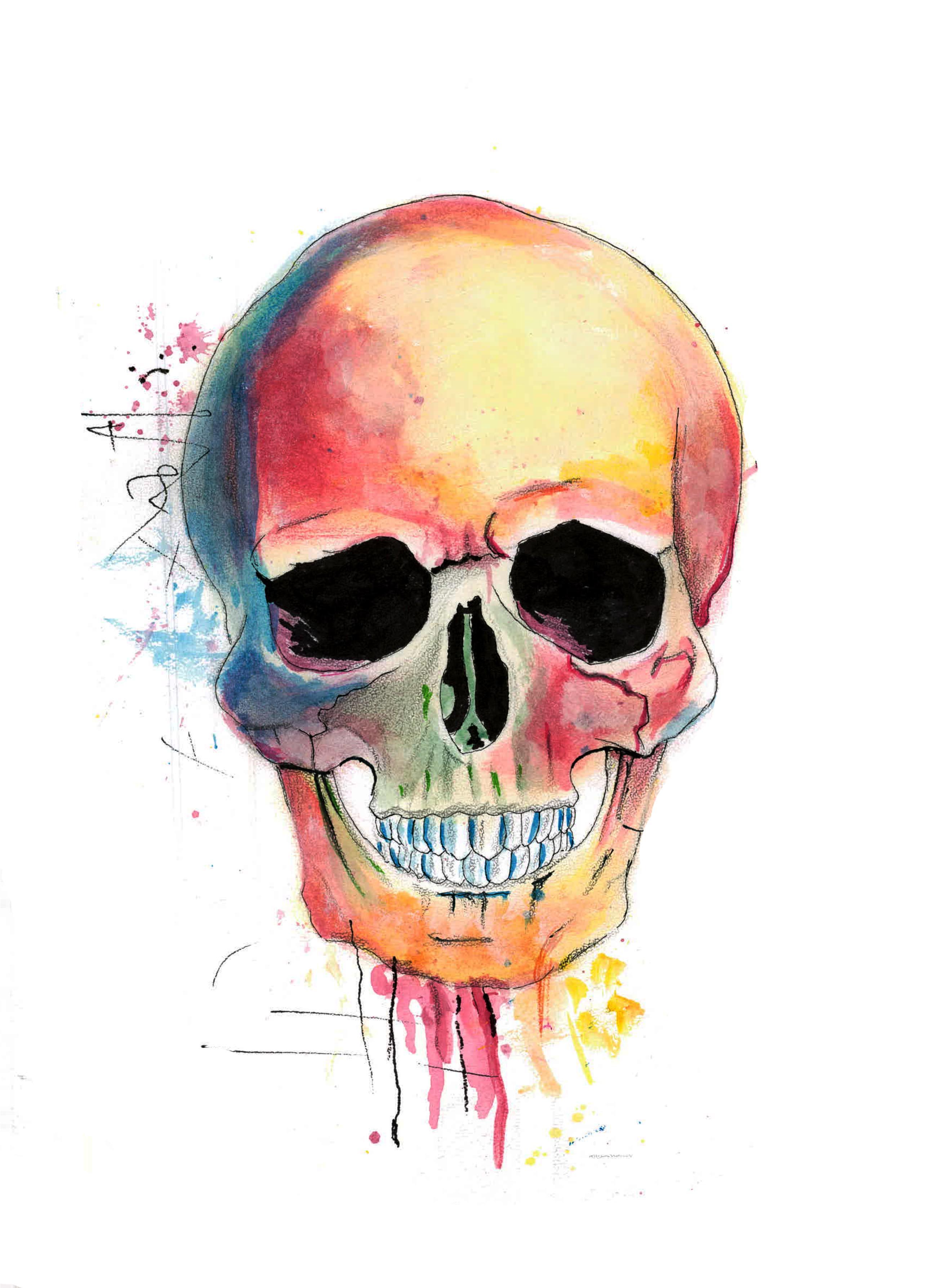 2606x3573 Pin By Oussama Tajimi On Art Skull Drawings, Drawing
